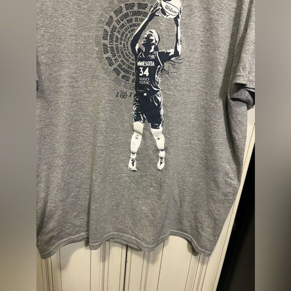 Minnesota Lynx Sylvia Fowles 34 Tshirt Mens L Gray WNBA - Picture 10 of 12